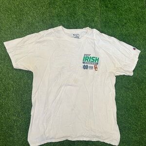 Champion White Graphic Notre Dame Men's T-Shirt